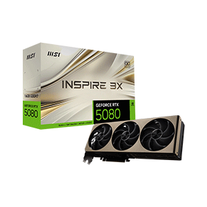 MSI Inspire NVIDIA GeForce RTX 5080 16GB GDDR7 OC 3x