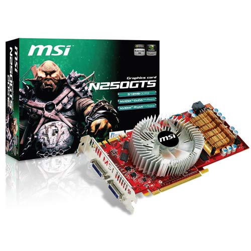 MSI N250GTS-2D512 512MB/256bit GDDR3