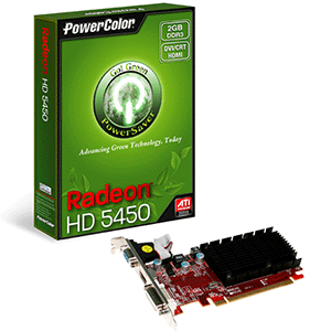 PowerColor HD5450 2GB PCI-E 64bit Low Profile Video Card
