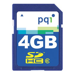 PQI 4GB (PQSD-4GB CLASS6) SDHC Card