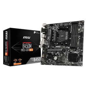 MSI B450M-PRO-VDH MAX AM4 Motherboard with Core Boost, DDR4 Boost, Audio Boost, Turbo M.2