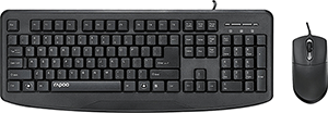 Rapoo NX1720 Wired Desktop Combo Set Black