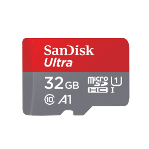 SanDisk Ultra 32GB microSDHC UHS-I card with Adapter - 98MB/s U1 A1 - SDSQUAR-032G-GN6MA