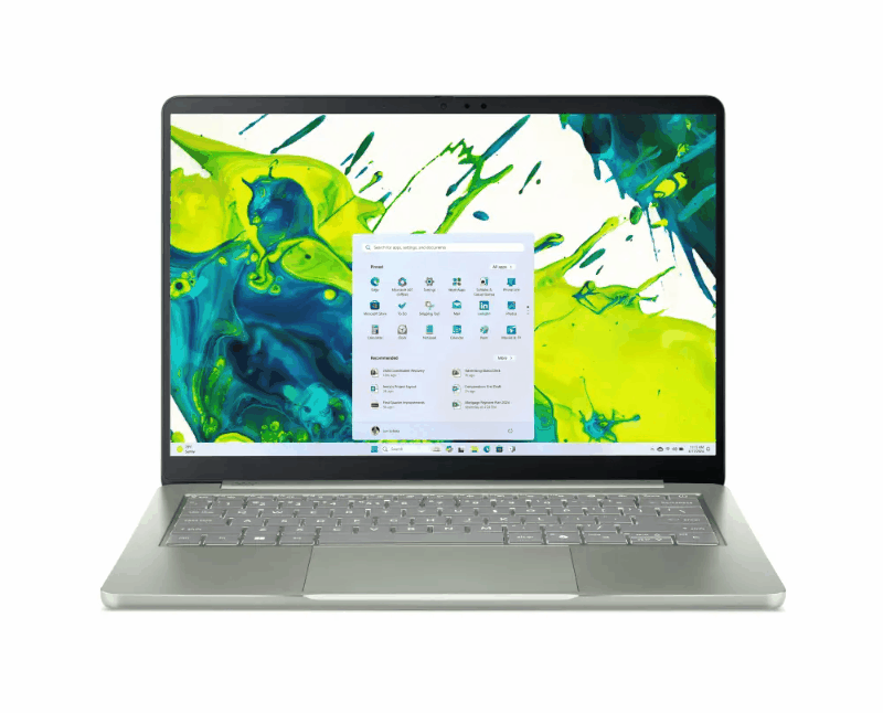 Acer Swift Air 14 AI SFA14-I31-56FJ (Sage Green) | Core 5 320 |14in WUXGA IPS | 8GB RAM | 512GB SSD | Intel Graphics | Win1