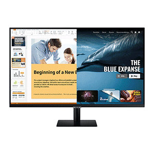 Samsung LS27AM500NEXXP 27in Smart Monitor With Mobile Connectivity | HDR 1920 x 1080 | 16:9 | Flat