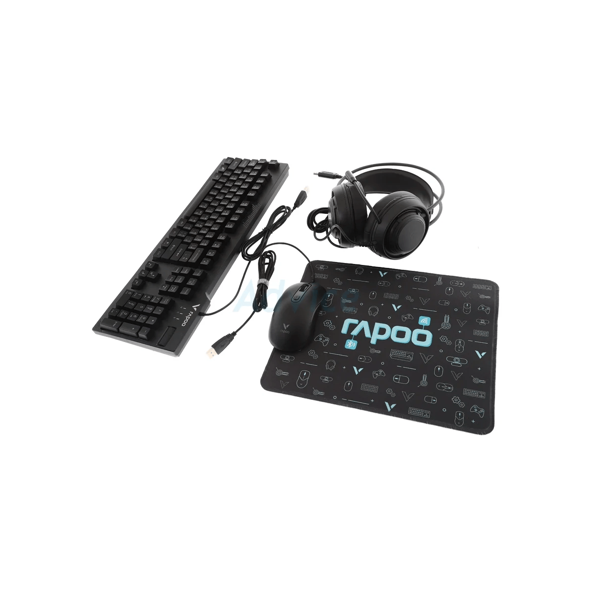 Rapoo V125S 4 in 1 Gaming Set(V50S+V16RGB+VH360+V10P)