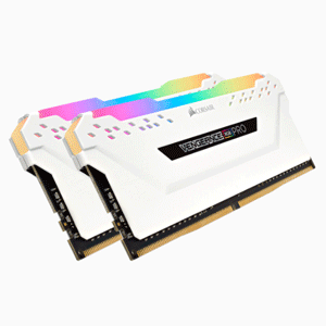Corsair VENGEANCE RGB PRO 16GB (2 x 8GB) DDR4 DRAM 3200MHz C16 Memory Kit White