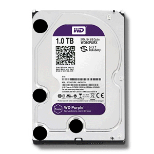 Western Digital 1TB Purple (WD10PURX) Surveillance Hard Drives