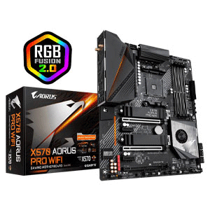 Gigabyte X570 AORUS PRO WIFI ATX Motherboard with 12+2 Phases IR Digital VRM, Fins-Array Heatsink & Direct Touch Heatpipe