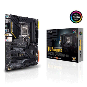 Asus TUF Gaming Z490-PLUS (WI-FI)  Intel Z490 (LGA 1200) ATX Gaming Motherboard,  Intel WiFi 6, HDMI, DisplayPort, Aura Sync