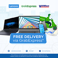 Lenovo Free Delivery via GrabExpress