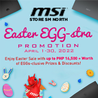 MSI GAMING Laptop Easter EGG-stra Promotion April 1 - 30, 2022
